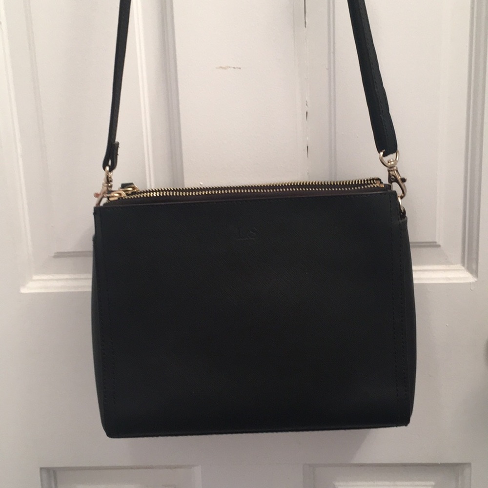 Lo & Sons Pearl Black Saffiano